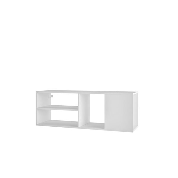 Manhattan Comfort Floating TV Stand with 4 Shelves 46.06in x 16.14in White 127AMC6