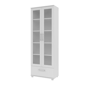 Manhattan Comfort Serra Bookcase 1.0 with 5 Shelves - 27.56-in x 71.85-in - White