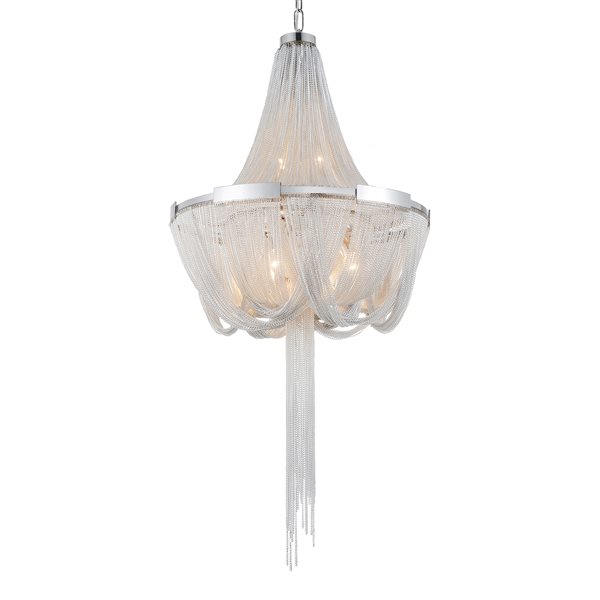 CWI Lighting Enchanted Chandelier - 6-Light - 20-in - Chrome