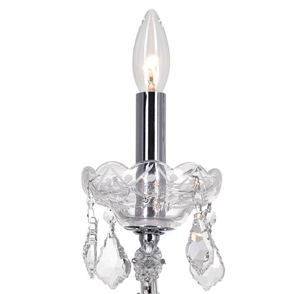 CWI Lighting Maria Theresa Wall Sconce - 3-Light - 10-in - Chrome