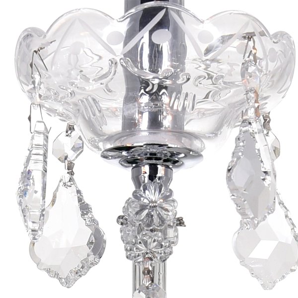 CWI Lighting Maria Theresa Wall Sconce - 3-Light - 10-in - Chrome