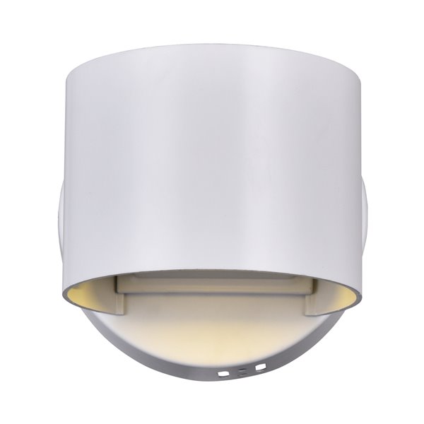 CWI Lighting Lilliana Round Wall Sconce - LED Light - 5-in - White