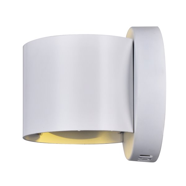 CWI Lighting Lilliana Round Wall Sconce - LED Light - 5-in - White