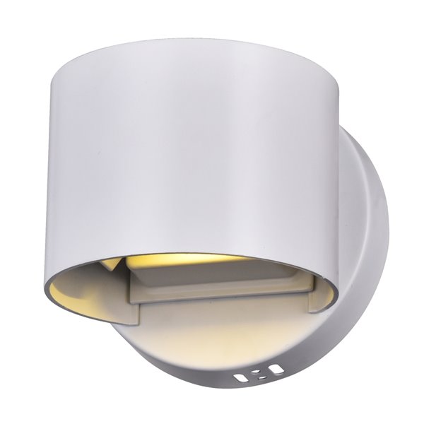 CWI Lighting Lilliana Round Wall Sconce - LED Light - 5-in - White