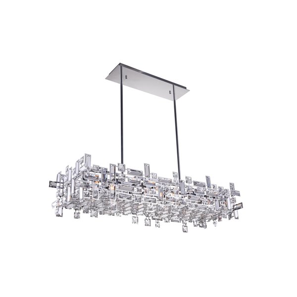 CWI Lighting Arley Island Chandelier - 12-Light - 14-in - Chrome
