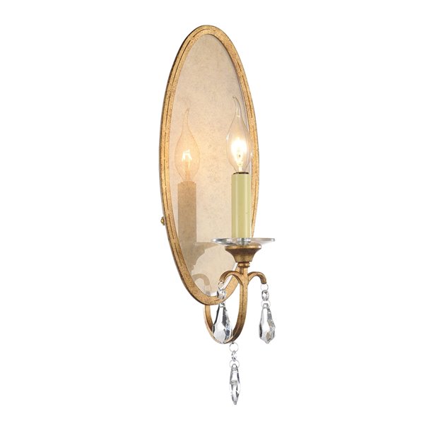 CWI Lighting Electra Wall Sconce - 1-Light - 7-in - Oxidized Bronze