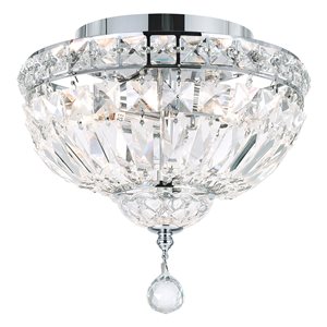 CWI Lighting Stefania Flush Mount Light - 2-Light - 10-in - Chrome