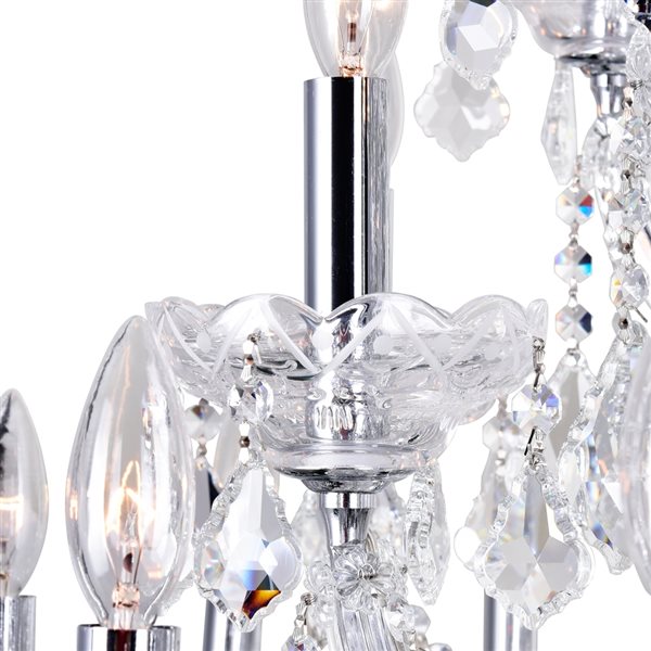 CWI Lighting Maria Up Theresa Chandelier - 33-Light - 42-in - Chrome