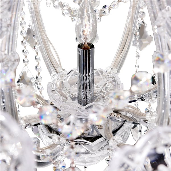 CWI Lighting Maria Up Theresa Chandelier - 33-Light - 42-in - Chrome