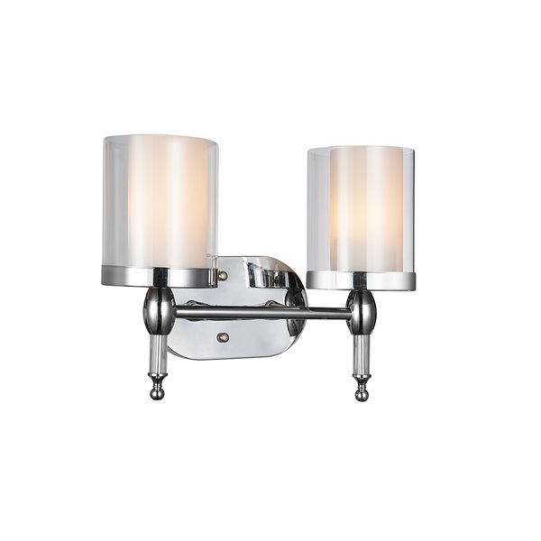 CWI Lighting Maybelle Vanity Light - 2-Light - 14-in - Chrome