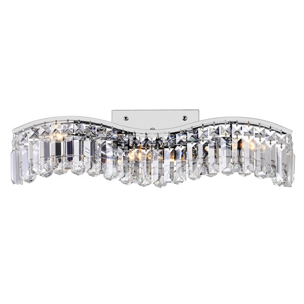 CWI Lighting Glamorous Classic Vanity Light - 3-Light - 25-in - Chrome