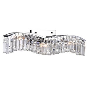 CWI Lighting Glamorous Classic Vanity Light - 3-Light - 25-in - Chrome