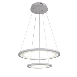 CWI Lighting Alloha Chandelier - LED Light - 20-in - White