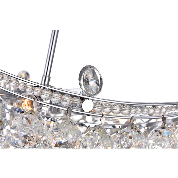 CWI Lighting Jasmine Chandelier - 8-Light - 20-in - Chrome