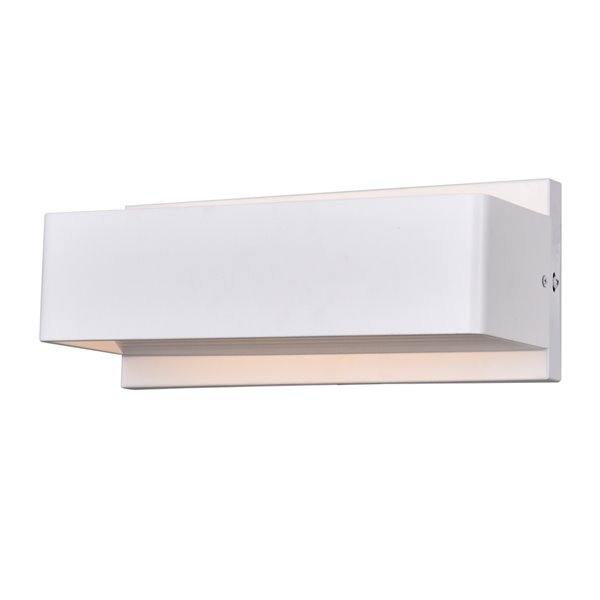 CWI Lighting Lilliana Wall Sconce - LED Light - 12-in - White Stainless Steel