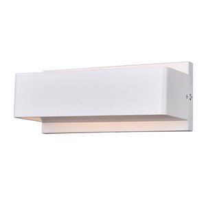 CWI Lighting Lilliana Wall Sconce - LED Light - 12-in - White Stainless Steel