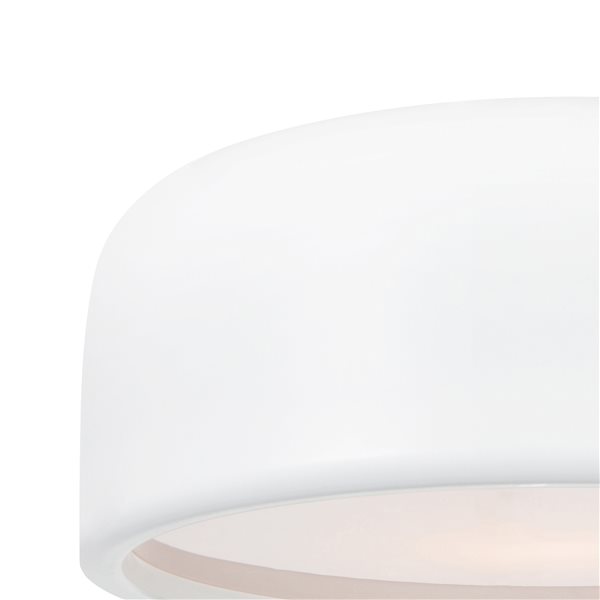 CWI Lighting Campton 19-in dia White Modern Flush-Mount Light