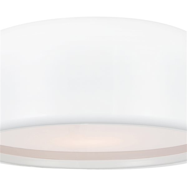 CWI Lighting Campton 19-in dia White Modern Flush-Mount Light