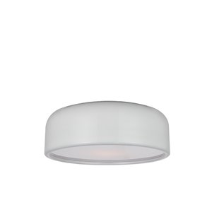 CWI Lighting Campton Flush Mount Light - 3-Light - 19-in - White