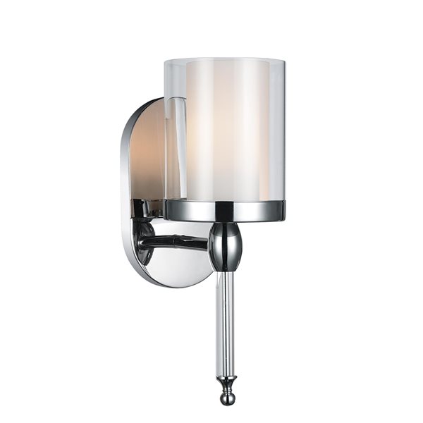 CWI Lighting Maybelle Wall Sconce - 1-Light - 6-in - Chrome