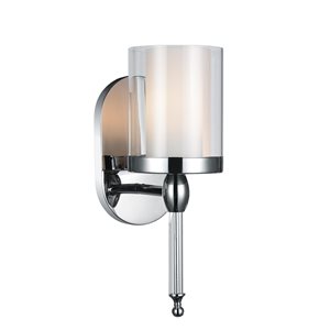 CWI Lighting Maybelle Wall Sconce - 1-Light - 6-in - Chrome