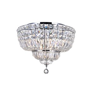 CWI Lighting Stefania Flush Mount Light - 8-Light - 20-in - Chrome