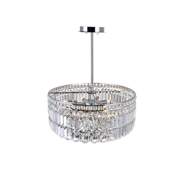 CWI Lighting Colosseum Chandelier - 8-Light - 20-in - Chrome