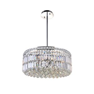 CWI Lighting Colosseum Chandelier - 8-Light - 20-in - Chrome