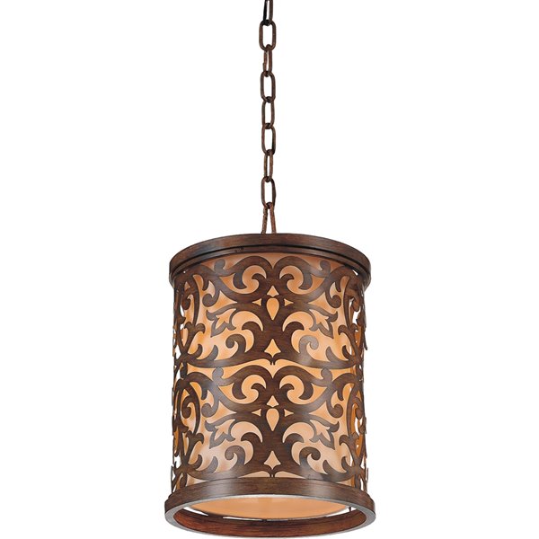 CWI Lighting Nicole Mini Pendant Light - 1-Light - 9-in - Brushed Chocolate