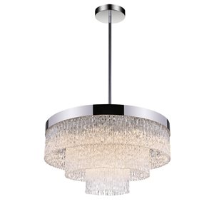 CWI Lighting Carlotta Chandelier - 12-Light - 32-in - Chrome