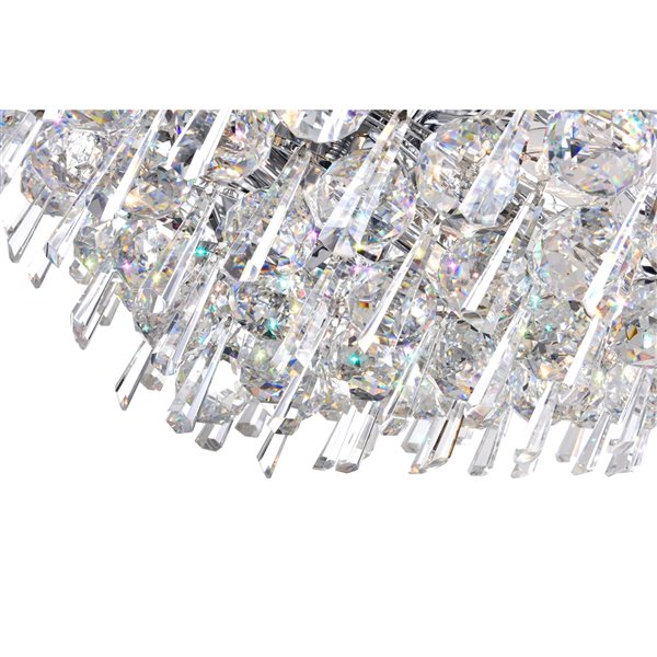 CWI Lighting Kingdom Chandelier - 13-Light - 24-in - Chrome