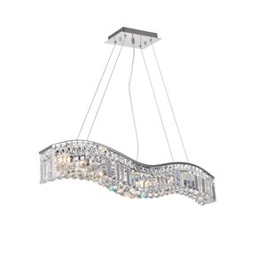 CWI Lighting Glamorous Chandelier - 5-Light - 5-in - Chrome