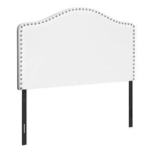 Monarch Specialties Headboard - White Leather Look - Twin Size