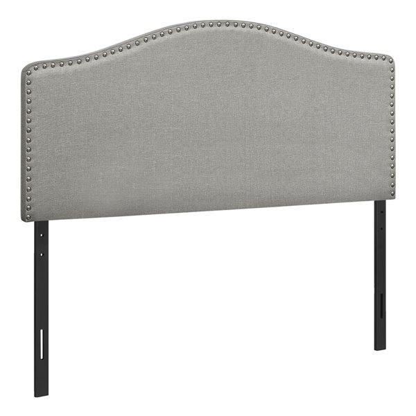 Monarch Specialties Headboard - Grey Linen - Full Size