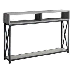 Table console Monarch Specialties au fini gris et noir, 48 po L