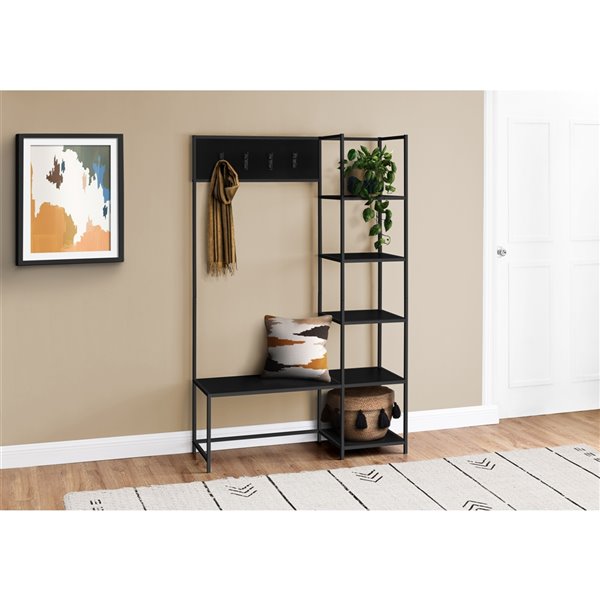 Monarch Specialties Coat Rack, Hall Tree, Free Standing, 5 Hooks