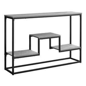 Table console Monarch Specialties au fini gris et noir, 48 po L