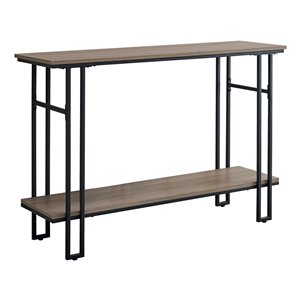 Monarch Specialties Console Table Taupe and Black Metal - 48-in L