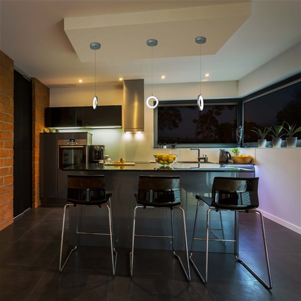 VONN Lighting Tania Integrated LED ETL Certified Pendant Light - 5.5-in - Silver