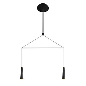 VONN Lighting Expression LED Pendant Light - 25.25-in - Black