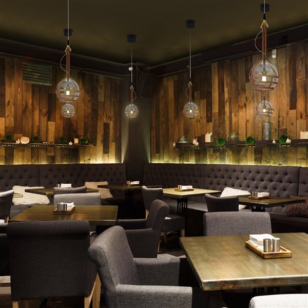 VONN Lighting Bari Integrated LED ETL Certified Pendant, 6.75-in, Antique Brass