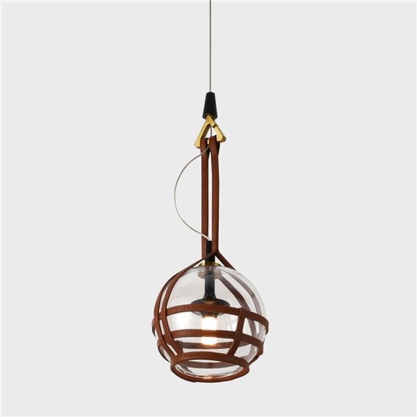 VONN Lighting Bari Integrated LED ETL Certified Pendant, 6.75-in, Antique Brass