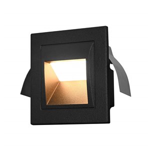 VONN Lighting Integrated LED ETL Certified Outdoor Step Light, 3.5-in, Black