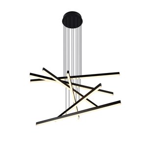 Luminaire suspendu Sirius VONN Lighting, DEL, 32,25 po, noir