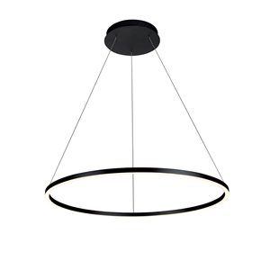 Lustre Tania VONN Lighting, lumière DEL, 39,25 po, noir