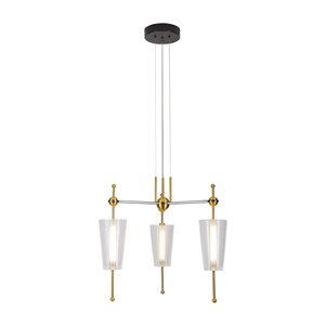 VONN Lighting Toscana LED Pendant Light - 25.5-in - Antique Brass
