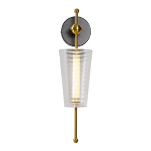 VONN Lighting Toscana Wall Sconce - LED - 5-in - Antique Brass