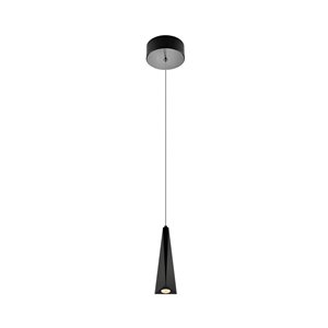 VONN Lighting Polaris Modern LED Pendant Light - 3-in - Black