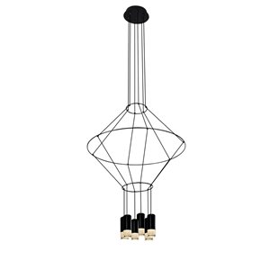 VONN Lighting Expression LED Pendant Light - 23.5-in - Black