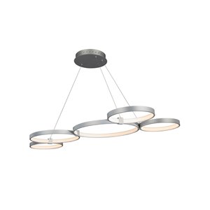 Lustre Capella VONN Lighting, lumière DEL, 31,5 po, argent